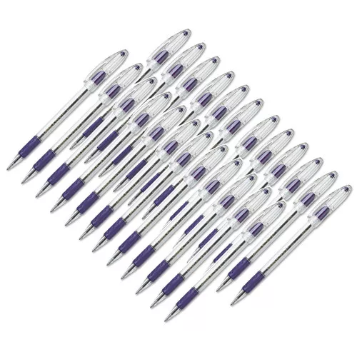 . Ballpoint Pen, Medium Point, Violet, Pack of 24